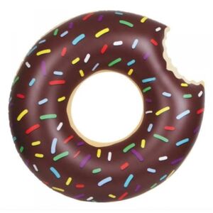 Brązowe nadmuchiwane koło w kształcie donuta Gadgets House Donut, Ø 105 cm