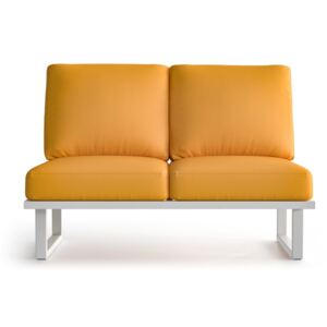 Żółta 2-osobowa sofa ogrodowa jasnymi nóżkami Marie Claire Home Angie