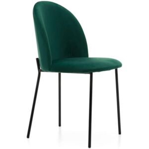 Krzesło minimalistyczne - BOHO (ZL-1516) - welur zielony