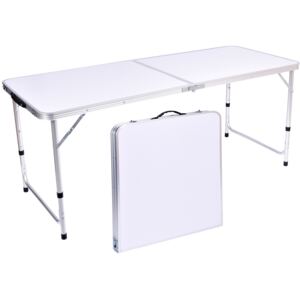 Stół turystyczny FLOW kempingowy składany 150x60 cm biały