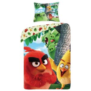 Dziecięca pościel bawełniana Angry Birds movie 1166, 140 x 200 cm, 70 x 90 cm