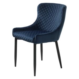 Ciemnoniebieskie krzesło tapicerowane Unique Furniture Ottowa