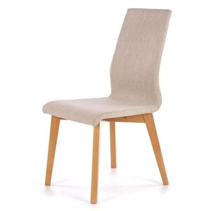 Krzesło drewniane Laris - beż + dąb miodowy