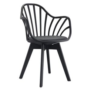 Krzesło patyczak w stylu retro modern Baltin - czarne