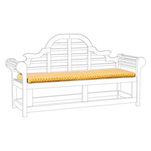 Poduszka na ławkę ogrodową żółta MARLBORO