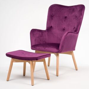 Fotel uszak yk-8008 z podnóżkiem kolor #31