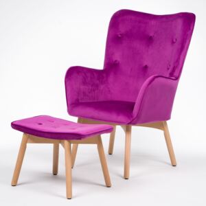 Fotel uszak yk-8008 z podnóżkiem kolor #32