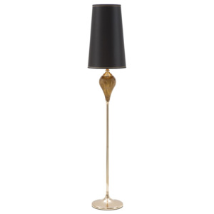 Biała lampa stołowa z konstrukcją w złotym kolorze Mauro Ferretti Fashion