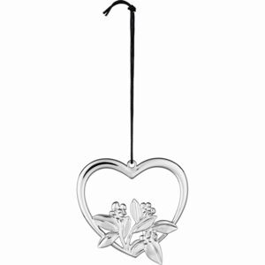 Dekoracja choinkowa Karen Blixen Heart Flower 6,5 cm srebrna