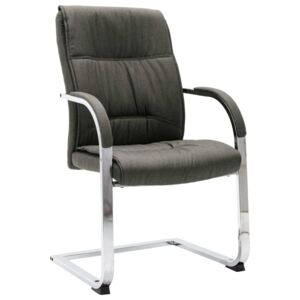 Krzesło biurowe, wspornikowe, szare, tkanina