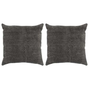 Poduszki ręcznie wykonane, 45 x 45 cm, 2 szt., antracytowe
