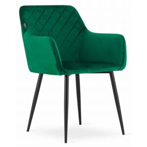 Krzesło tapicerowane RIMINI 3638 zielony welur 2szt
