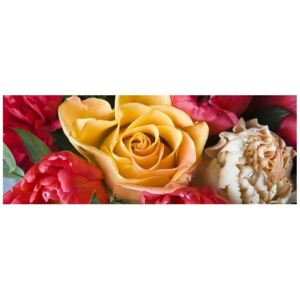 Fototapeta, Róża w bukiecie, 2 elementy, 268x100 cm