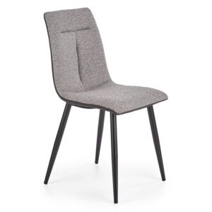 Krzesło tapicerowane tkaniną na metalowej podstawie K374