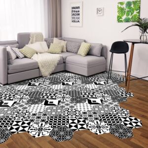Zestaw 10 naklejek na podłogę Ambiance Floor Stickers Hexagons Nemesio, 40x90 cm