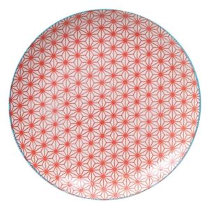 Czerwony talerz porcelanowy Tokyo Design Studio Star, ⌀ 25,7 cm