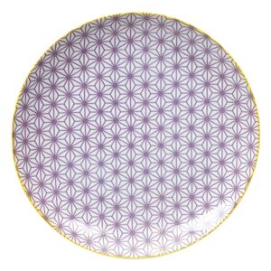 Fioletowy porcelanowy talerz Tokyo Design Studio Star, ⌀ 25,7 cm