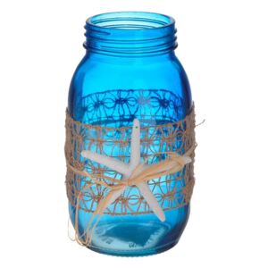 Niebieski szklany wazon InArt Sea, ⌀ 10 cm