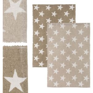 Zestaw 2 dywanów bawełnianych z motywem gwiazd, 90x60 cm