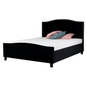 Łóżko do sypialni LECTUS Knapper, czarne, 160x200, cm