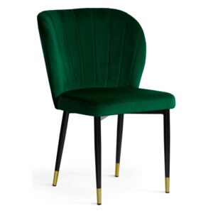 Krzesło SANTI velvet/zielony/czarny gold/BL 78
