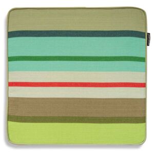 Kolorowa poduszka do siedzenia w pasy „Selva” od Remember, kwadratowe siedzisko na krzesło lub ławkę