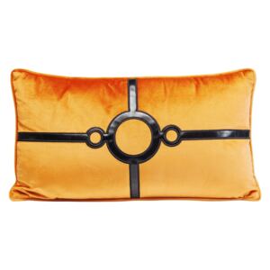 Poduszka dekoracyjna Classy Circles 50x30 cm pomarańczowa
