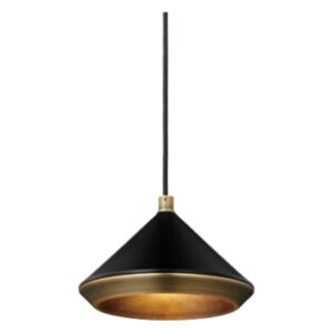 Black & Gold Cone 20cm - lampa wisząca nowoczesna