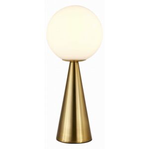 Ball at Cone - Mleczna kula - lampa stołowa