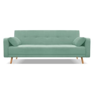 Miętowa sofa rozkładana Cosmopolitan Design Stuttgart, 212 cm