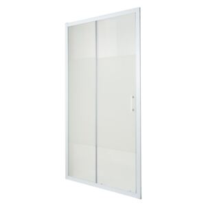 Drzwi prysznicowe przesuwne Onega 100 cm biały/wzór