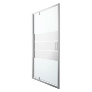 Drzwi prysznicowe wahadłowe GoodHome Beloya 120 cm chrom/szkło lustrzane