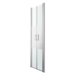 Drzwi prysznicowe uchylne podwójne GoodHome Beloya 70 cm chrom/szkło lustrzane