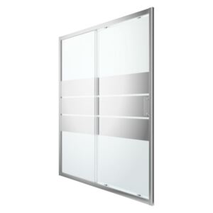 Drzwi prysznicowe przesuwne GoodHome Beloya 160 cm chrom/szkło lustrzane