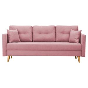 Sofa z Funkcją Spania Lahti Pudrowy Róż