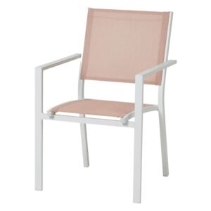 Fotel Blooma Barbana aluminiowy różowy