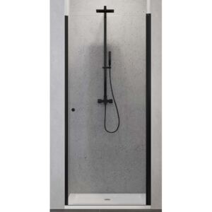 Drzwi prysznicowe SUPERIA BLACK 80x195 szkło czyste 6mm z powłoką