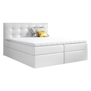 Łóżko kontynentalne BERLIN 1 140x200 białe z materacem