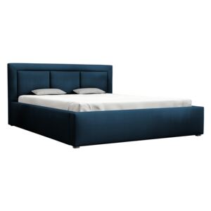 Łóżko tapicerowane ciemno niebieskie MADERA 180x200cm
