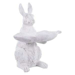 Figurka ogrodowa królik biała KAMO