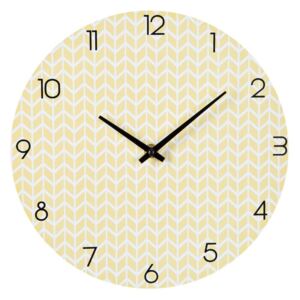 Zegar ścienny ETHNIK wskazówkowy, Ø 28 cm, żółty