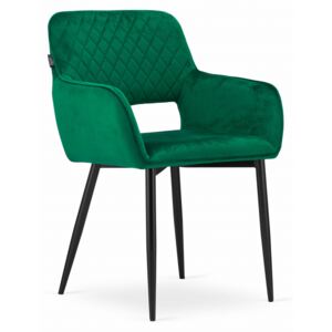 Zielone krzesło do jadalni PRIMO 3567 / welur 2 sztuki