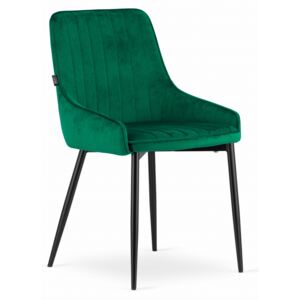 Krzesło tapicerowane HECTO 3571 zielony welur / 4 sztuki