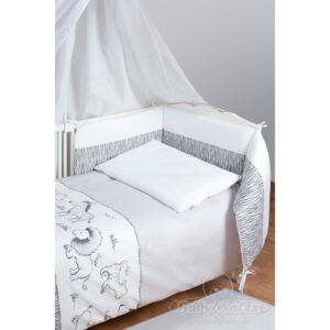 Komplet do dziecięcego łóżeczka Safari biały 40x60 cm