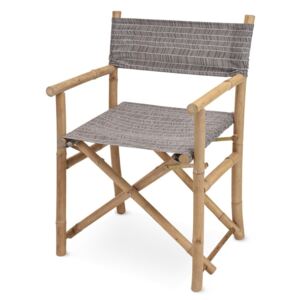 Krzesło składane bambusowe brąz melanż