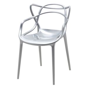 Krzesło LUXO srebrne - ABS 173-APP1.SILVER - King Home - Sprawdź kupon rabatowy w koszyku