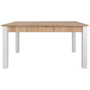 SELSEY Stół rozkładany Eagor 140-190x84 cm dąb sonoma - biały