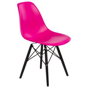 Krzesło P016W PP dark pink/black - D2 Design - Zapytaj o rabat !
