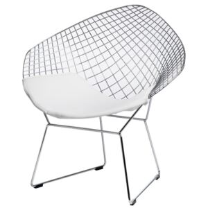 Krzesło HarryArm biała poduszka - D2 Design - Zapytaj o rabat !