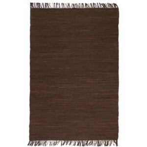 Ręcznie tkany dywanik Chindi, bawełna, 80x160 cm, brązowy